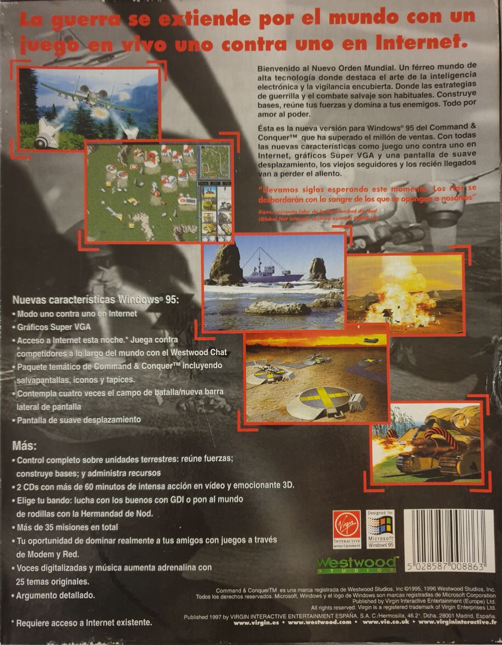Command & Conquer back cover