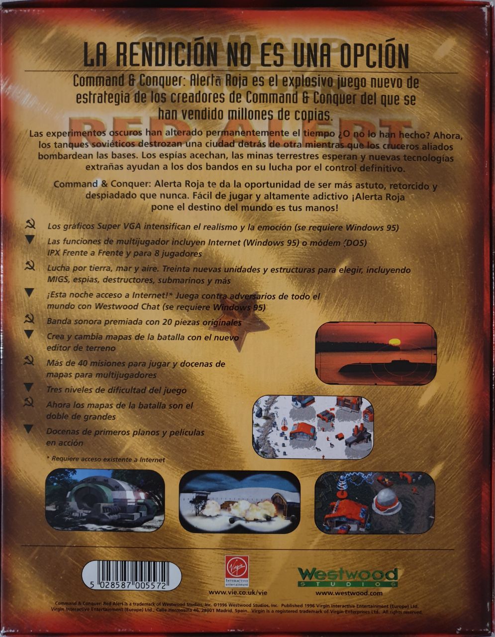 Command & Conquer Red Alert back cover