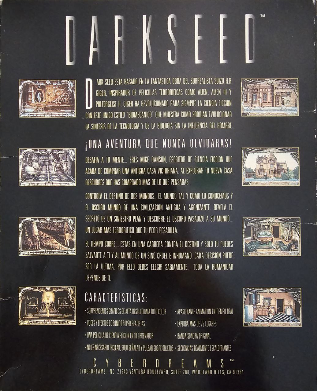 Dark Seed back cover