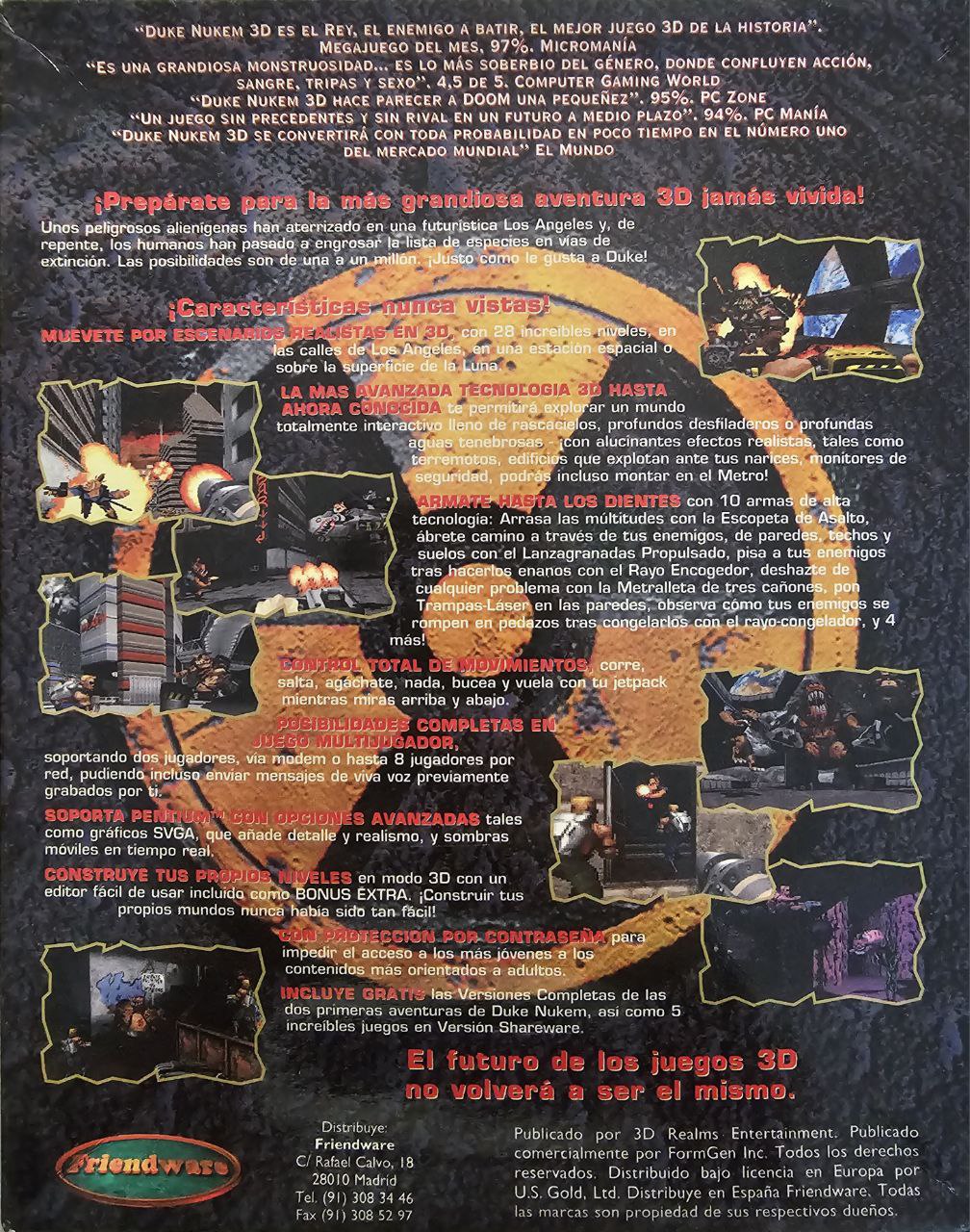 Duke Nukem 3D back cover