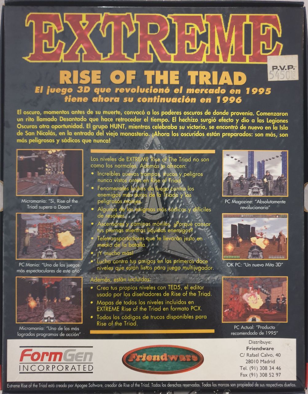 Extreme Rise of the Triad back cover