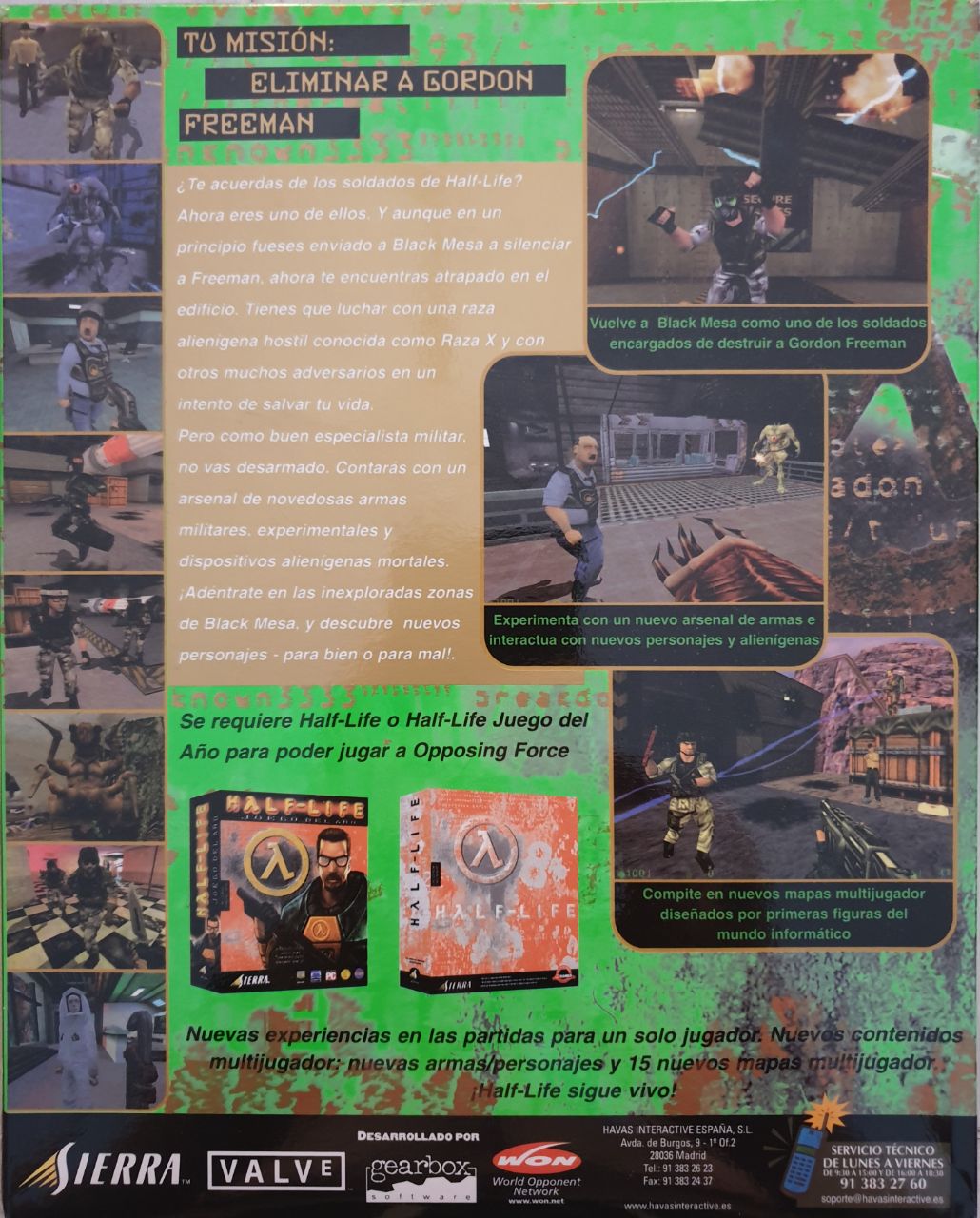 Half-Life: Opposing Force back cover