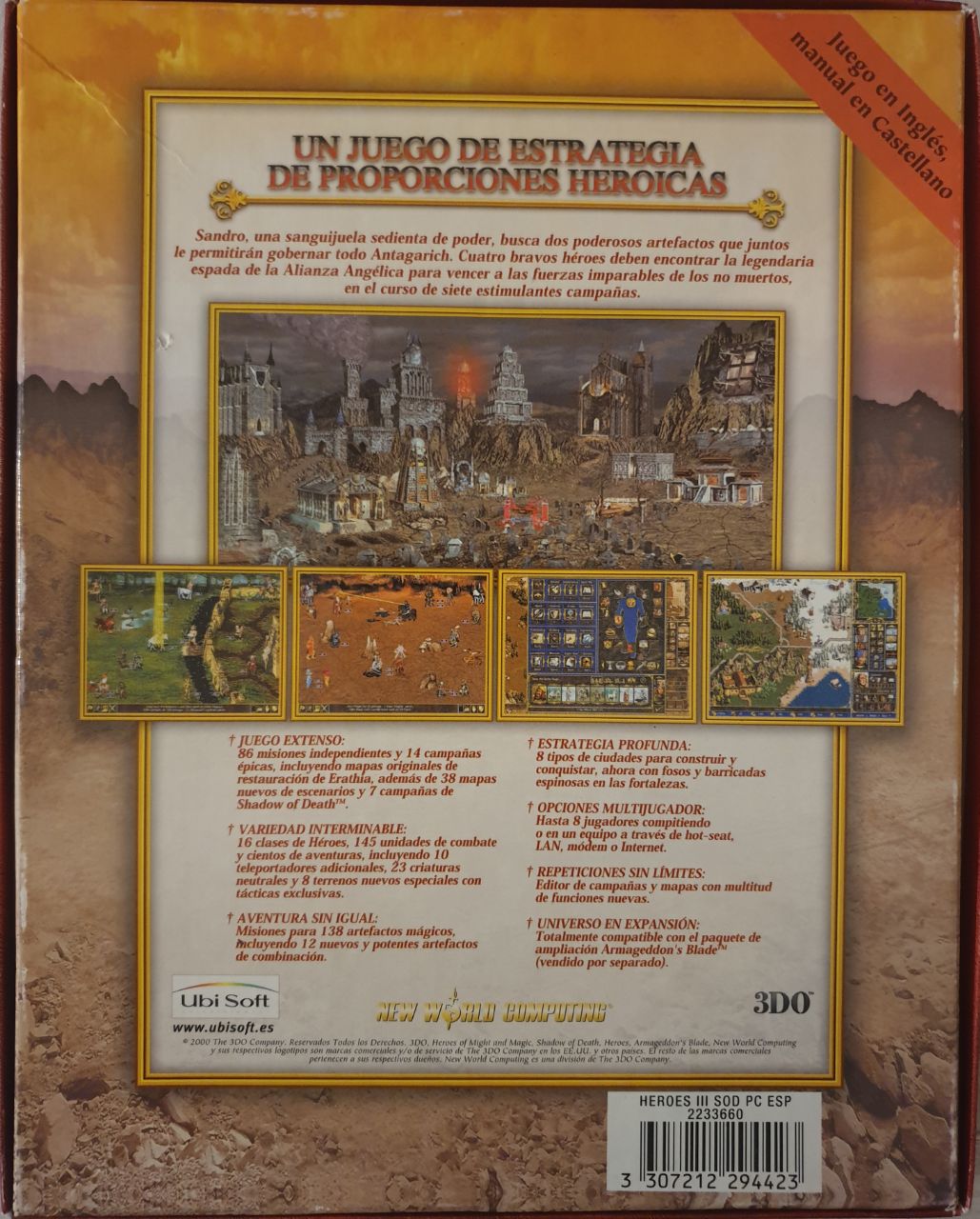Heroes of Might and Magic III The Shadow of Death back cover