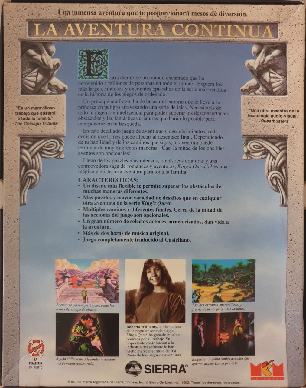 King's Quest VI: Heir Today, Gone Tomorrow back cover