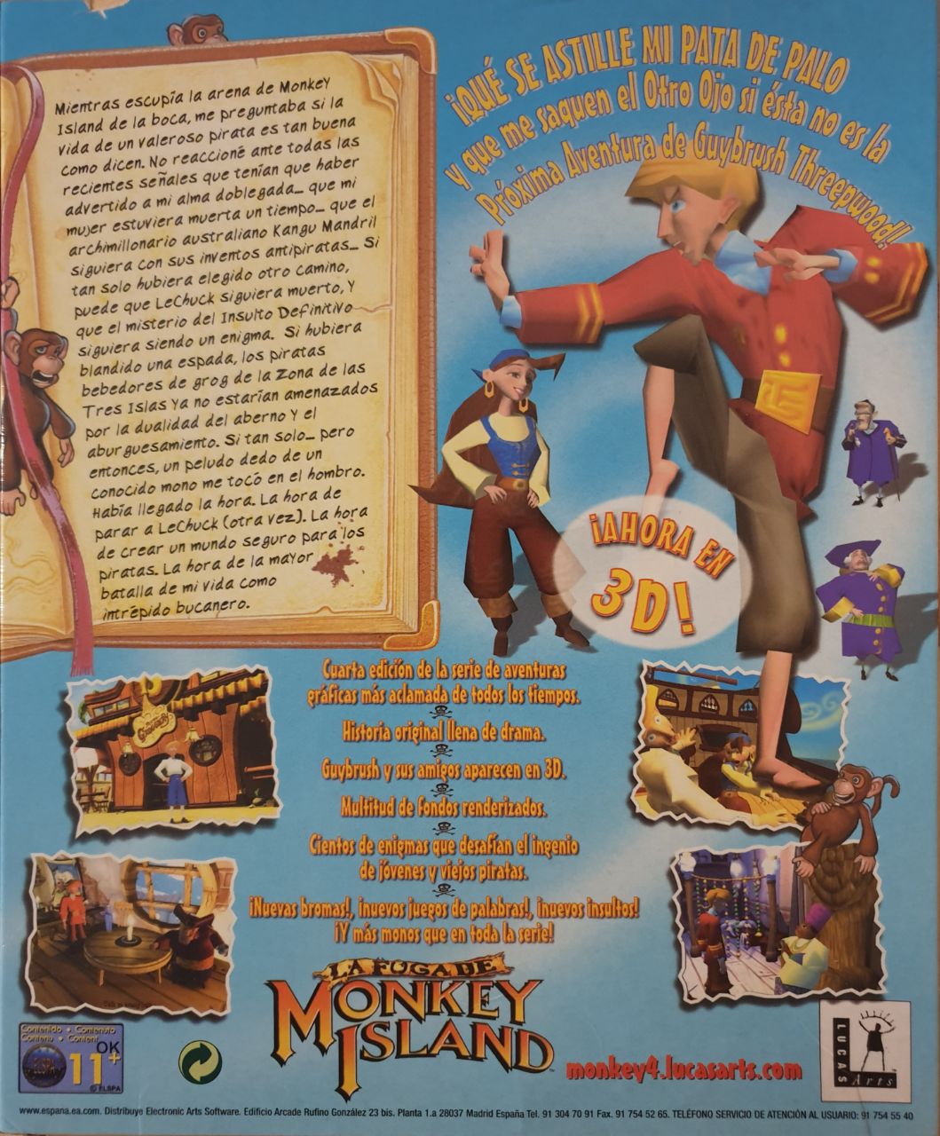 La Fuga de Monkey Island back cover