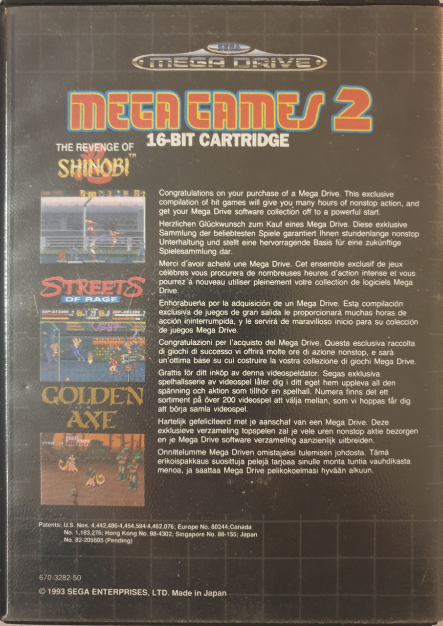 Mega Games 2 back cover