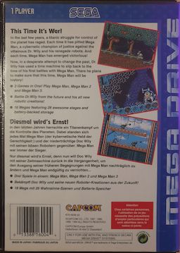 Mega Man The Wily Wars back cover