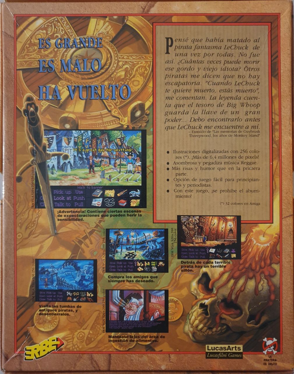 Monkey Island 2: LeChuck's Revenge back cover