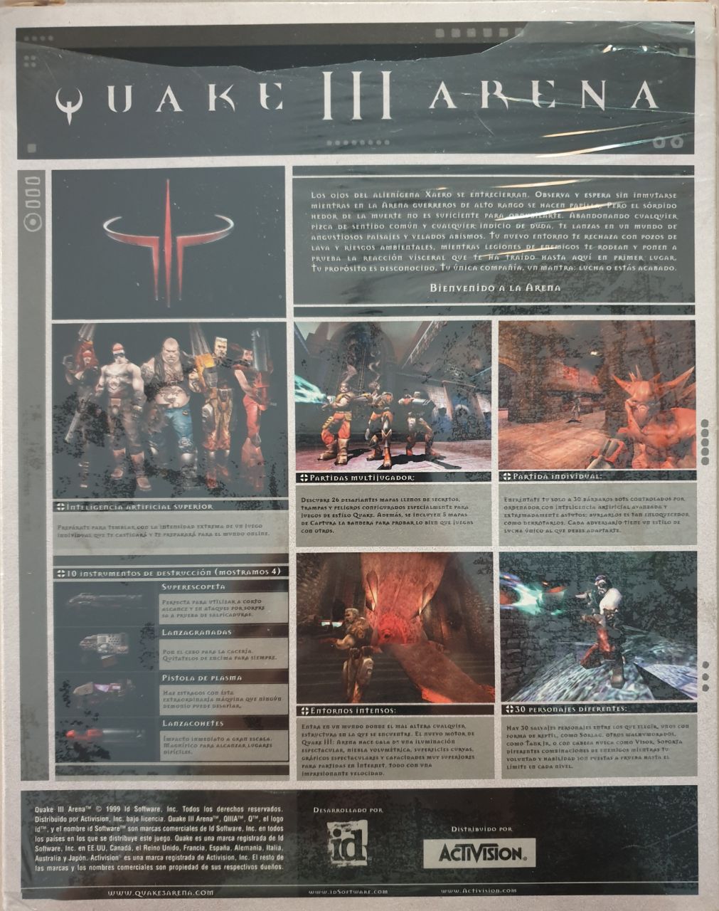 Quake III Arena back cover