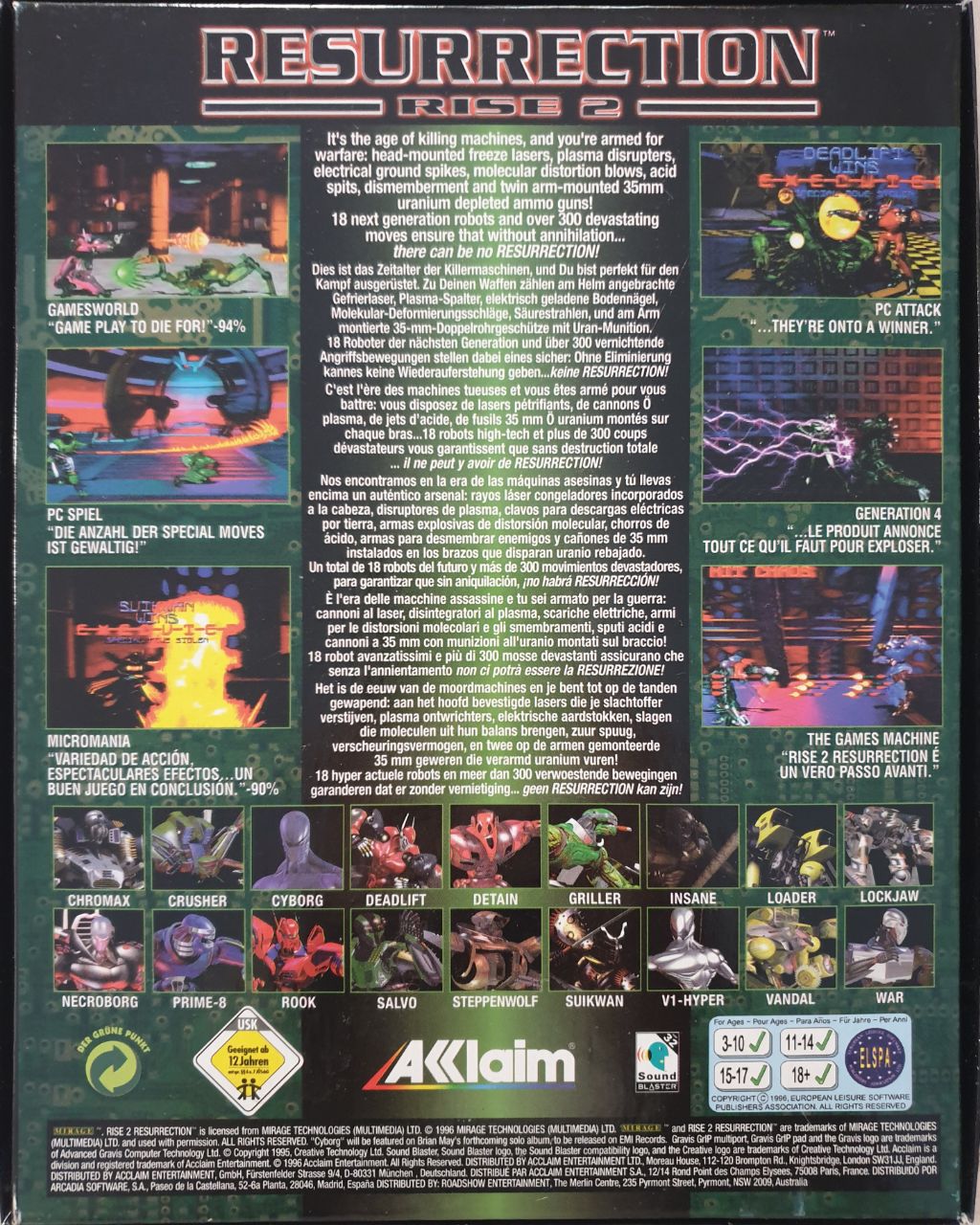 Rise 2: Resurrection back cover