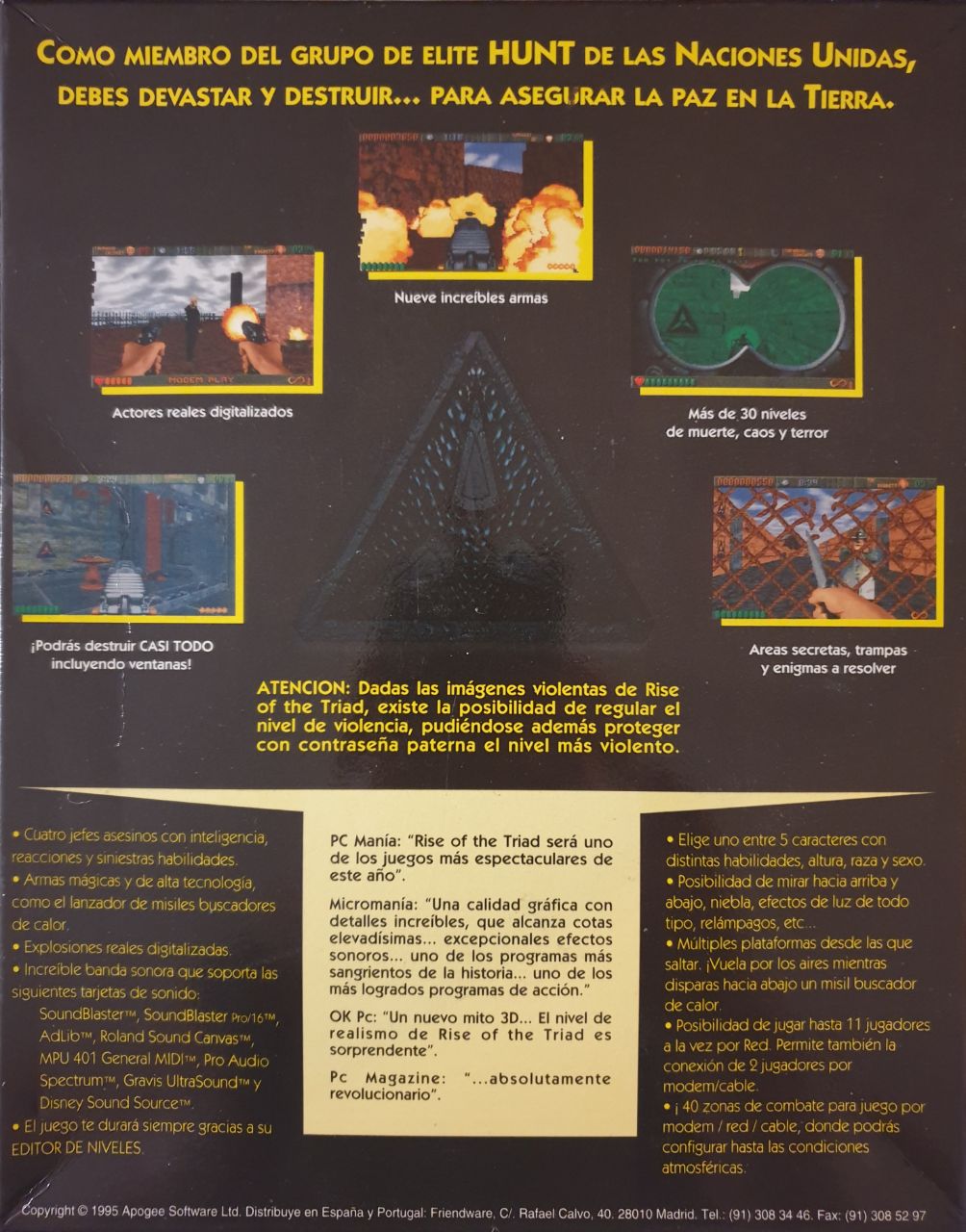 Rise of the Triad back cover