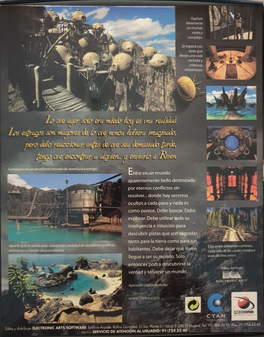 Riven: Myst Continúa back cover