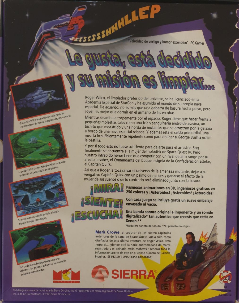 Space Quest V: The Next Mutation back cover