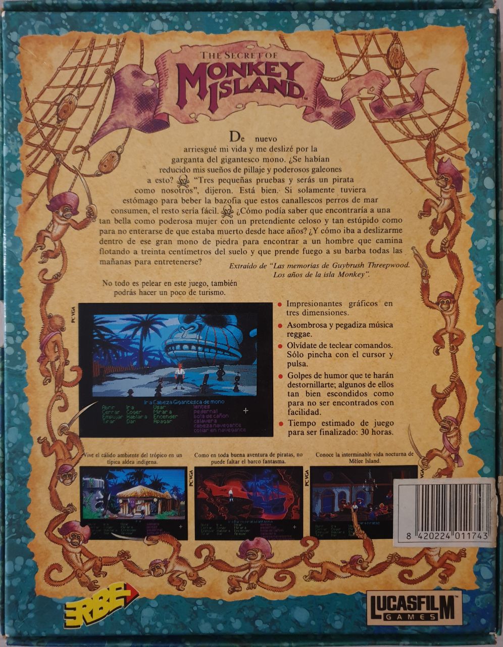 The Secret of Monkey Island back cover