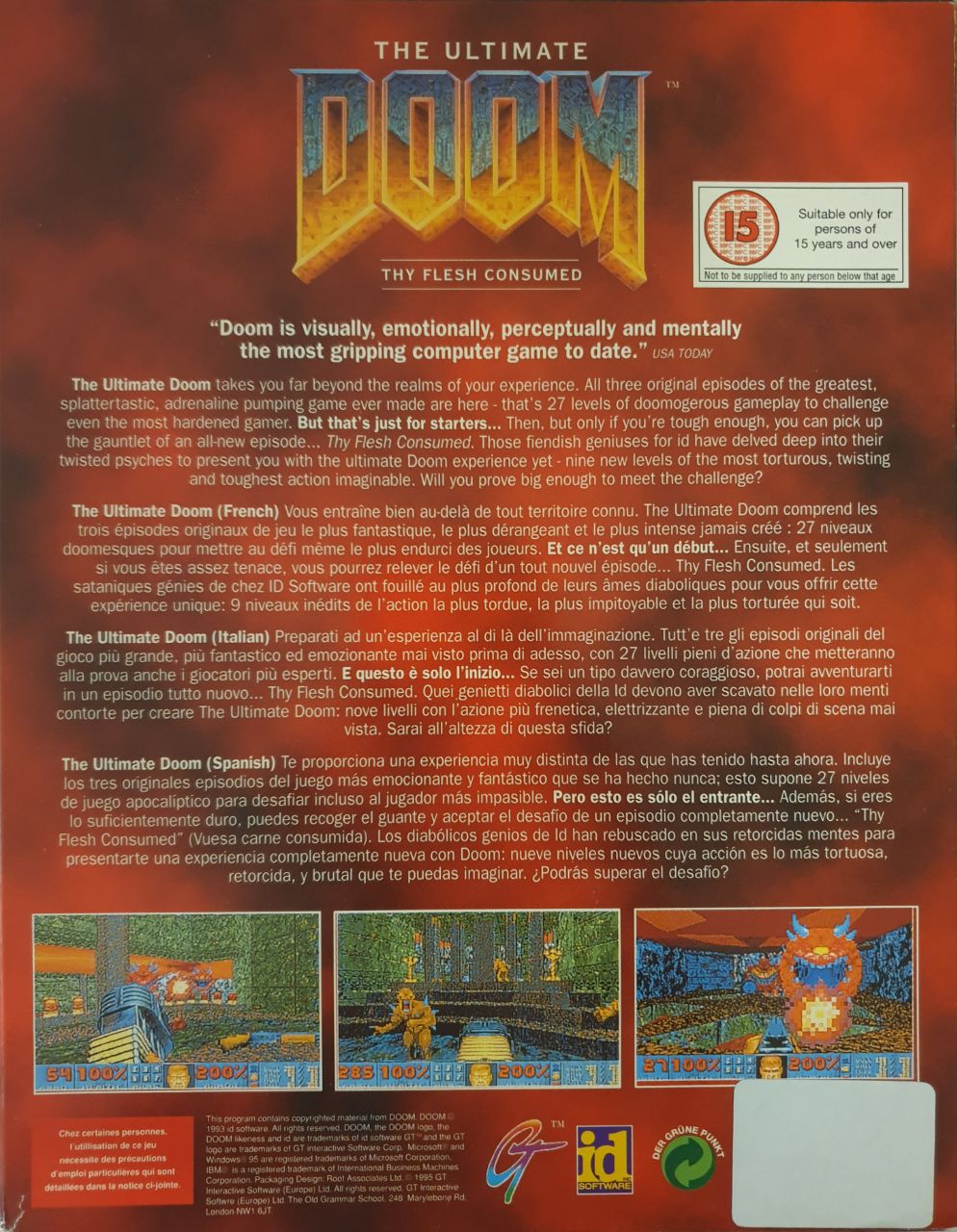 The Ultimate Doom back cover