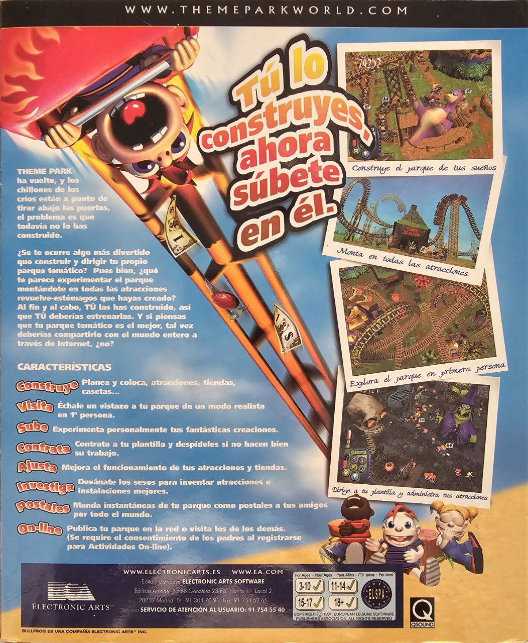 Theme Park World back cover